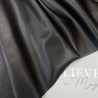 Экокожа на трикотажной основе, тонкая, черная