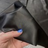 Экокожа на трикотажной основе, тонкая, черная