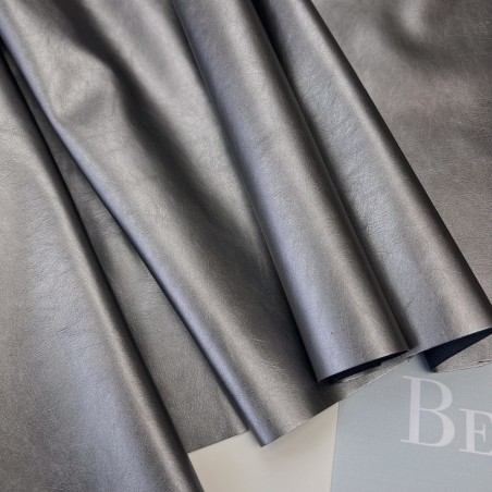 Экокожа цвета холодной бронзы с перламутровым блеском