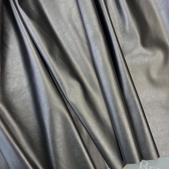 Экокожа цвета холодной бронзы с перламутровым блеском