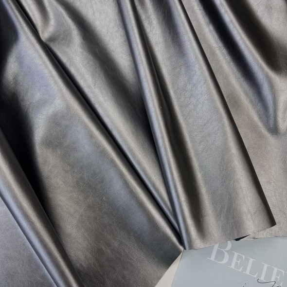 Экокожа цвета холодной бронзы с перламутровым блеском