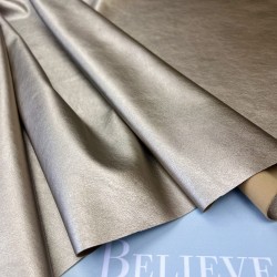 Экокожа золотистая с перламутровым блеском