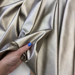 Экокожа золотистая с перламутровым блеском