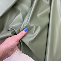 Экокожа на трикотажной основе, оливковая