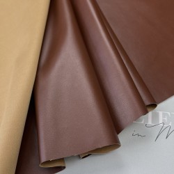 Экокожа на трикотажной основе, коричневая
