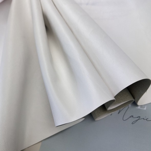 Экокожа белая матовая на текстильной основе