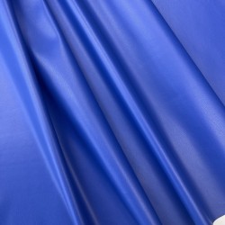 Экокожа на трикотажной основе, ярко-синяя
