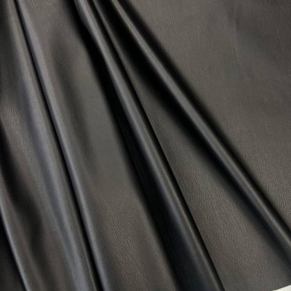 Экокожа на трикотажной основе, черная