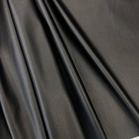 Экокожа на трикотажной основе, черная