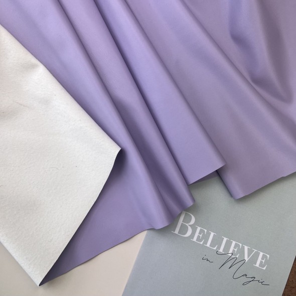 Экокожа на трикотажной основе, сиреневая