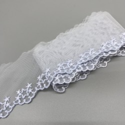 Кружево бледно голубое со звёздами , ширина 5 см
