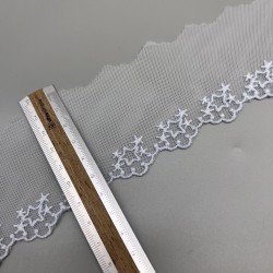 Кружево бледно голубое со звёздами , ширина 5 см