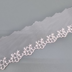 Кружево бледно розовое со звёздами , ширина 5 см