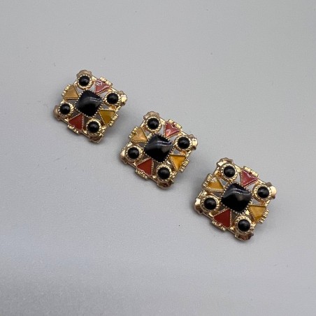 Пуговицы для одежды, на ножке, квадратные, 16 мм