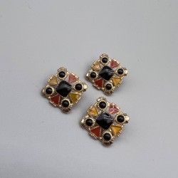 Пуговицы для одежды, на ножке, квадратные, 16 мм