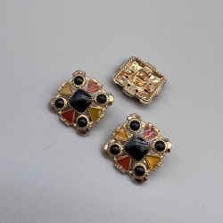 Пуговицы для одежды, на ножке, квадратные, 16 мм