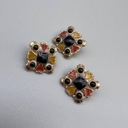 Пуговицы для одежды, на ножке, квадратные, 16 мм