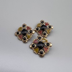 Пуговицы для одежды, на ножке, квадратные, 20 мм