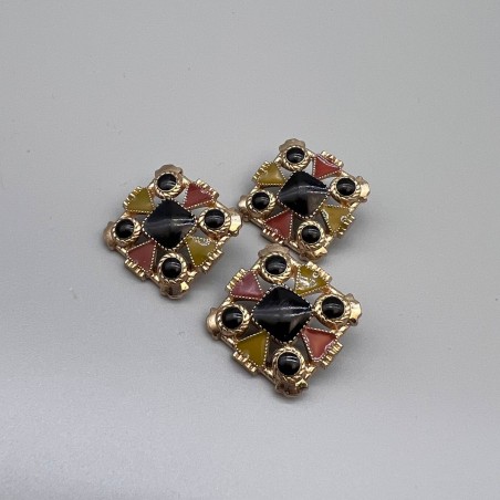 Пуговицы для одежды, на ножке, квадратные, 20 мм