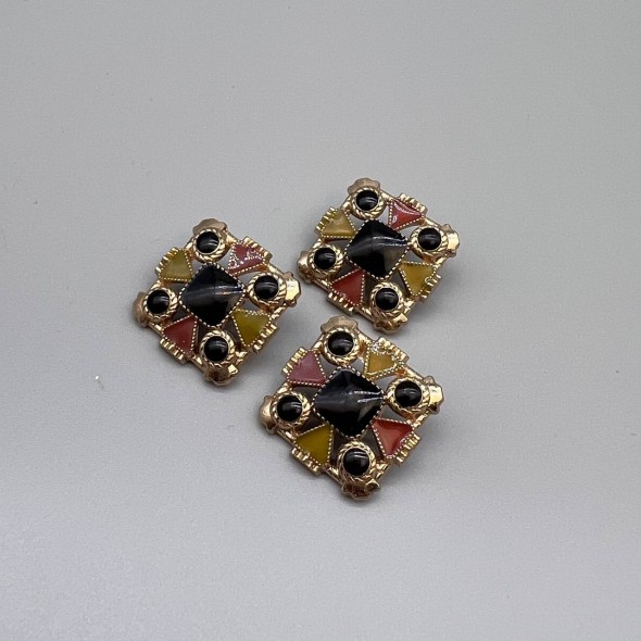 Пуговицы для одежды, на ножке, квадратные, 20 мм