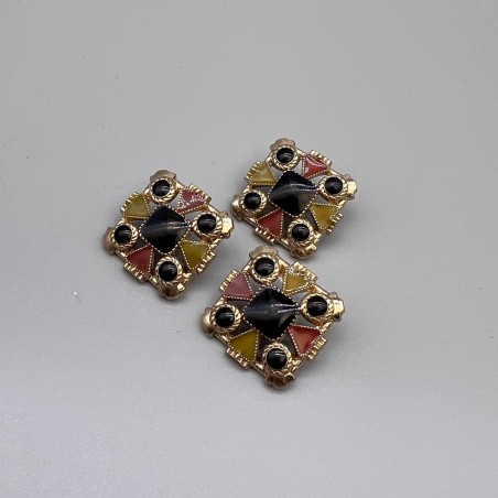 Пуговицы для одежды, на ножке, квадратные, 20 мм