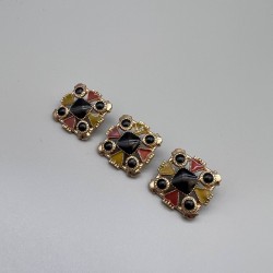 Пуговицы для одежды, на ножке, квадратные, 20 мм