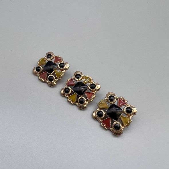 Пуговицы для одежды, на ножке, квадратные, 20 мм