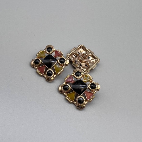 Пуговицы для одежды, на ножке, квадратные, 20 мм