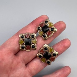 Пуговицы для одежды, на ножке, квадратные, 20 мм