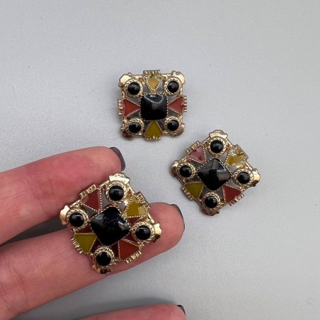 Пуговицы для одежды, на ножке, квадратные, 20 мм