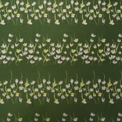 Твид плательный шерстяной с цветочным рисунком