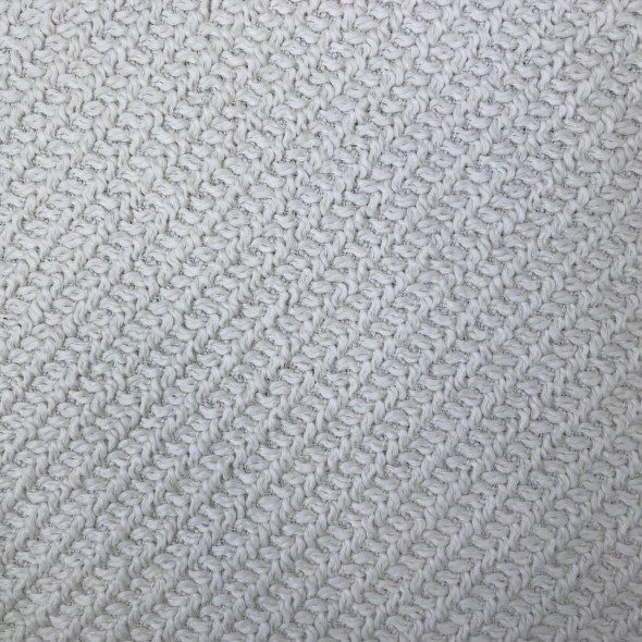 Ткань пальтовая крупное диагональное плетение, молочная