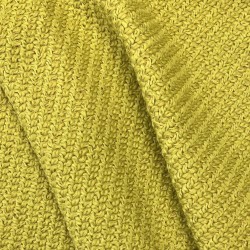 Ткань пальтовая крупное диагональное плетение, горчично-желтая