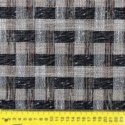 Твид в клетку в черно-бежевых тонах