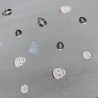 Жаккард светло-серый с мелкими черепами по всему полотну