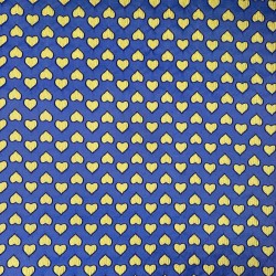 Жаккард с сердцами, ярко-синий