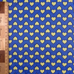 Жаккард с сердцами, ярко-синий