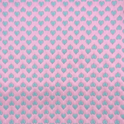Жаккард с сердцами, нежно-розовый