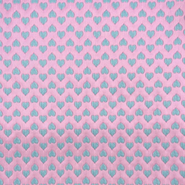 Жаккард с сердцами, нежно-розовый