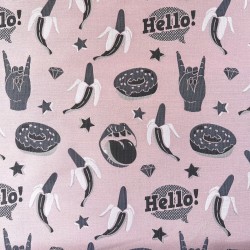 Ткань жаккардовая с рисунком в стиле поп-арт