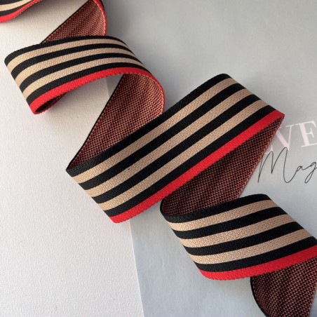 Тесьма трикотажная в полоску, 4 см