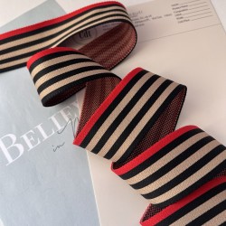 Тесьма трикотажная в полоску, 4 см