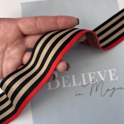 Тесьма трикотажная в полоску, 4 см