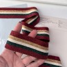 Лампасы трикотажные, полосатые с люрексом, 4 см