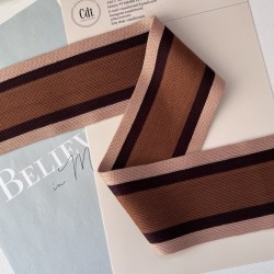 Лампасы трикотажные, матовые, в бежевых тонах, 7см