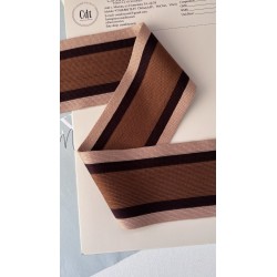 Лампасы трикотажные, матовые, в бежевых тонах, 7см