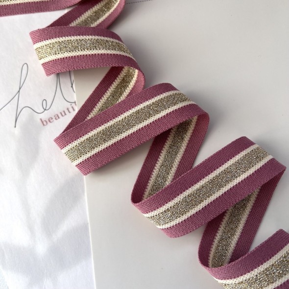 Лампасы трикотажные для шитья, с люрексом, 3 см