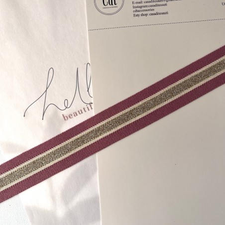 Лампасы трикотажные для шитья, с люрексом, 3 см