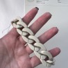 Цепочка брелок пластиковая бежевая матовая, 20 см