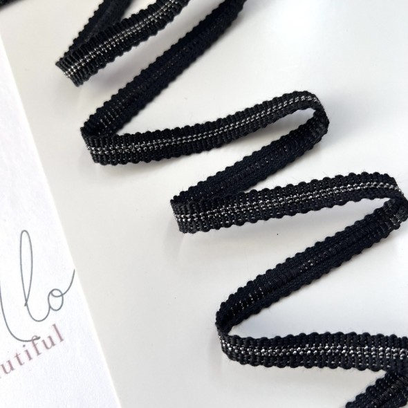 Тесьма текстильная  с цепочками шариками, 20 мм